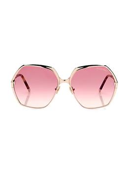 tom ford墨镜, Tom Ford | Fonda 60MM Geometric Sunglasses商品图片 