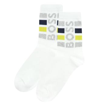 Hugo Boss | 2 Pack Navy & White Logo Socks商品图片,额外7.5折, 额外七五折