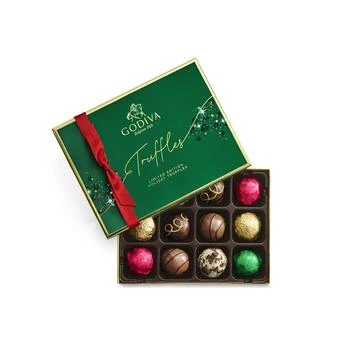 Godiva | Holiday Truffle Gift Box, 12 Piece,商家Macy's,价格¥191