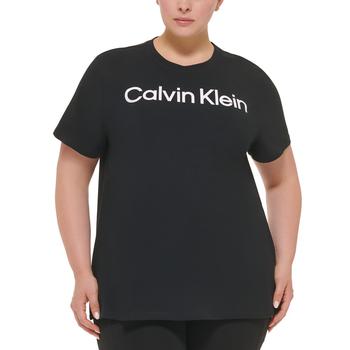 Calvin Klein | Plus Size Logo-Print Crewneck T-Shirt商品图片,