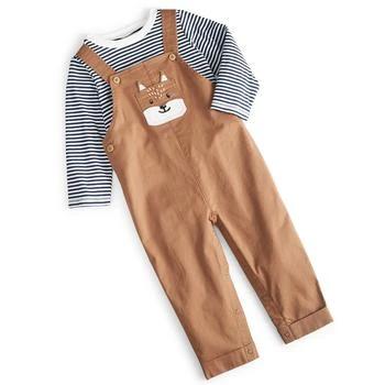 First Impressions | Baby Boys Fox Overalls and T Shirt, 2 Piece Set, Created for Macy's 5折×额外8.5折, 独家减免邮费, 额外八五折