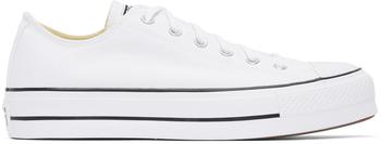 Converse | White Leather Chuck Taylor All Star Lift Low Sneakers商品图片,独家减免邮费