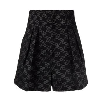 商品Fendi | FENDI 女士黑色暗纹高腰短裤 FLP635-AGTZ-F0GME,商家Beyond Italylux,价格¥3911图片