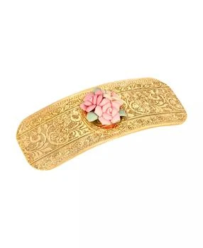 2028 | Women's Gold-Tone Large Porcelain Flower Hair Barrette,商家Macy's,价格¥283