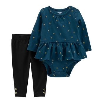 Carter's | Baby Boys Glitter Peplum Bodysuit and Pants, 2 Piece Set商品图片,
