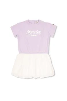 Moncler | Moncler Enfant Monogram Printed T-Shirt Dress,商家Cettire,价格¥1597