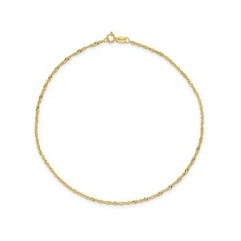 Macy's | Singapore Chain Anklet in 14k Yellow Gold,商家Macy's,价格¥2245