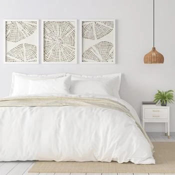 Streamdale Furniture | Streamdale Solana Framed Abstract Coastal Rice Paper 3-Piece Shadowbox Wall,商家Premium Outlets,价格¥1913