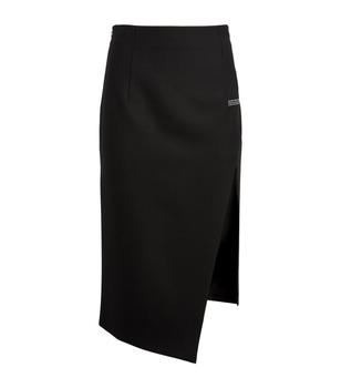 推荐Side-Split Corporate Midi Skirt商品