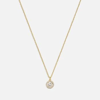 Coach | Coach Pave Halo Pendant Gold-Plated Necklace 