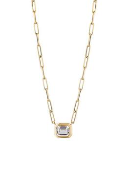 商品Goshwara | Manhattan 18K Yellow Gold & Rock Crystal Pendant Necklace,商家Saks Fifth Avenue,价格¥11941图片