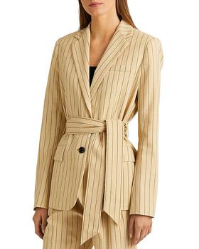 Ralph Lauren | Pinstriped Belted Jacket商品图片,3折, 独家减免邮费