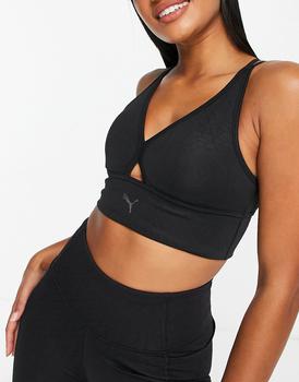 Puma | Puma Training Flawless mid support sports bra in black商品图片,