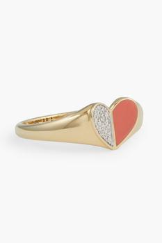 商品Adina Reyter | 14-karat gold, diamond and enamel ring,商家THE OUTNET US,价格¥3213图片