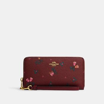 Coach Outlet Long Zip Around Wallet With Holiday Bells Print product img