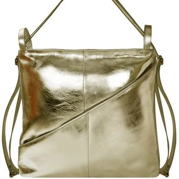 Brix + Bailey | Gold Metallic Leather Convertible Tote Backpack,商家Verishop,价格¥912