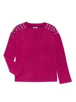 推荐Girl's Studded Crewneck Sweater商品