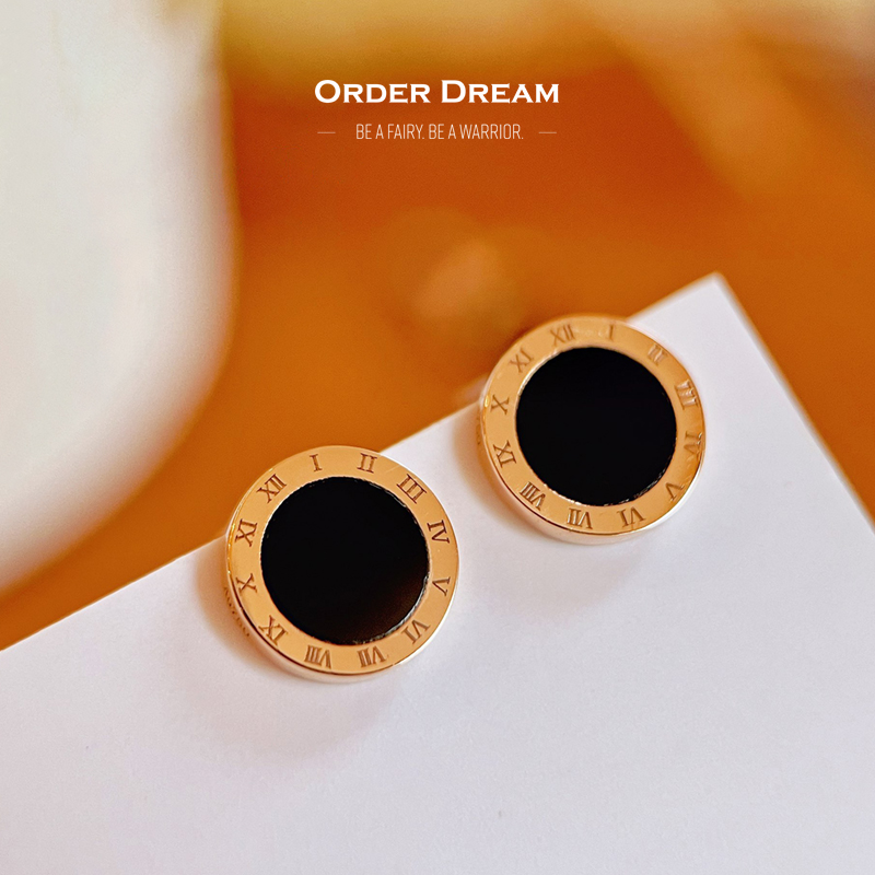 Order Dream | 18K金罗马数字耳钉商品图片,包邮包税