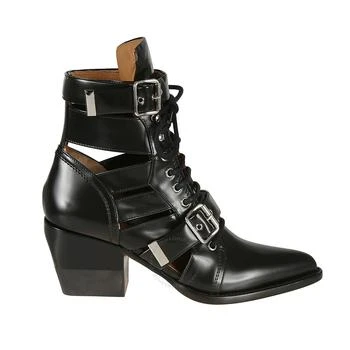 Chloe Chloe Ladies Black Rylee Boots In Shiny Calfskin, Brand Size 35 (US Size 5)