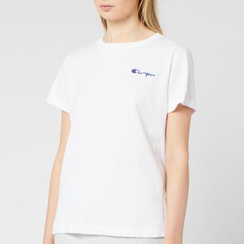 推荐Champion Women's Small Script T-Shirt - White商品