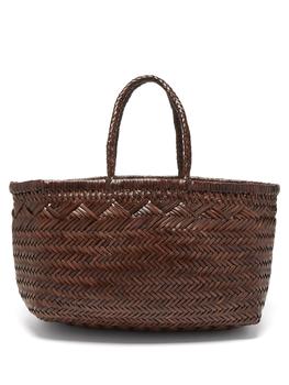 product Triple Jump woven-leather basket bag image