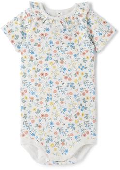 商品PETIT BATEAU | Baby White Floral Print Bodysuit,商家SSENSE,价格¥122图片