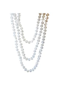 推荐Iridescent Clear Crystal Beaded Necklace商品