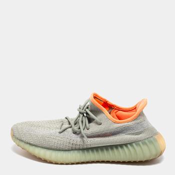 yeezy350, [二手商品] YEEZY | Yeezy x adidas Grey Knit Fabric Boost 350 V2 Desert Sage Reflective Sneakers Size 43 2/3商品图片 9.1折