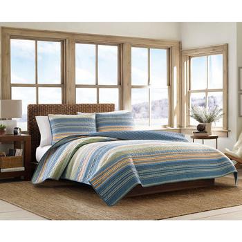 Eddie Bauer评价, Eddie Bauer | Yakima Valley Stripe Persimmon Reversible 2-Piece Twin Quilt Set商品图片 