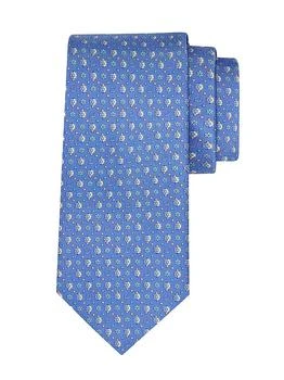 Salvatore Ferragamo | Nuga Silk Turtle Tie,商家Saks Fifth Avenue,价格¥1623