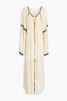 推荐Navia Tiana embellished crepon midi dress商品