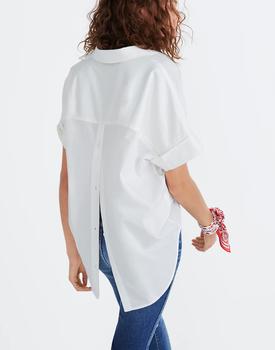 Madewell | Courier Button-Back Shirt in Pure White商品图片,满$100享7.5折, 满折