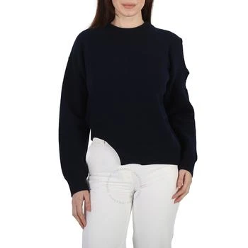 推荐Navy Regenerated Asymmetric Cold-Shoulder Jumper商品