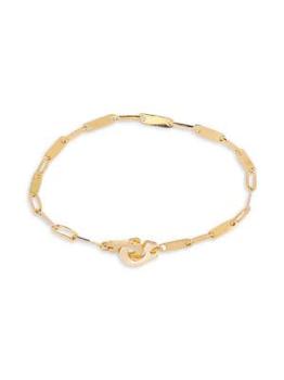 商品Gabi Rielle | 22K Gold Vermeil Forever Love Handcuff Chain Bracelet,商家Saks OFF 5TH,价格¥387图片