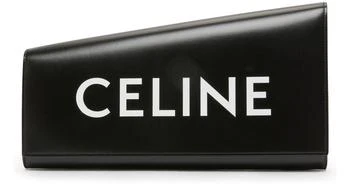推荐Asymetric clutch in shiny calfskin with Celine print商品