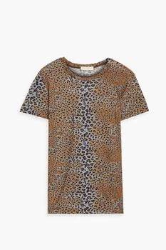 推荐Estelle leopard-print cotton-jersey T-shirt商品