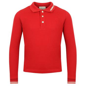 推荐Red Logo Long Sleeved Polo Shirt商品