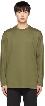 Y-3 | Green Classic Long Sleeve T-Shirt商品图片,5.4折, 独家减免邮费