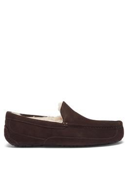 ugg男鞋, UGG | Ascot suede shearling slippers商品图片 