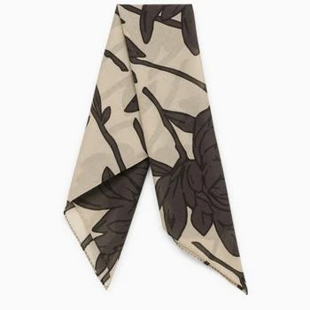 Brunello Cucinelli | Beige cotton scarf with floral pattern,商家The Double F,价格¥2365