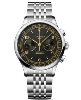 推荐Longines Record Black Dial Steel Men's Watch L2.921.4.56.6商品