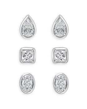 Bloomingdale's | Princess Cut, Pear or Oval Shaped Stud Earring in 14K White Gold, 0.33-0.56 ct. t.w. - 100% Exclusive,商家Bloomingdale's,价格¥4579