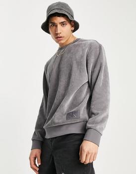 推荐Calvin Klein Jeans corduroy sweatshirt in grey商品