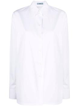 Prada | PRADA 女士白色棉质经典领长袖衬衫 P405G-1XV2-F0009商品图片,独家减免邮费