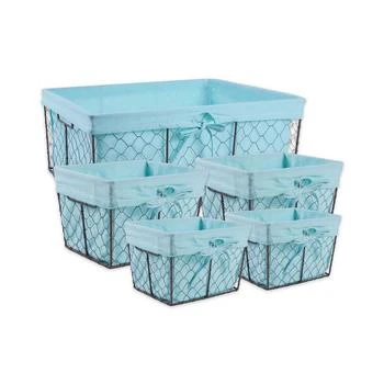 Design Imports | Chicken Wire Liner Basket Set of 5,商家Macy's,价格¥869