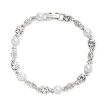 Givenchy | Silver-Tone Crystal & Imitation Pearl Flex Bracelet,商家Macy's,价格¥218