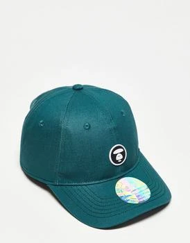 推荐Aape by A Bathing Ape now baseball cap in teal with logo badge商品