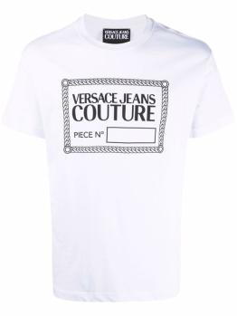 Versace | VERSACE JEANS 男士白色棉质印花T恤 72GAHT17-CJ00O-003商品图片,满$100享9.5折, 满折