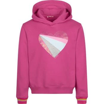 推荐Glitter love heart hoodie in pink商品