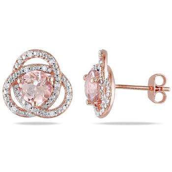 推荐Morganite and Diamond Love Knot Earrings商品